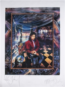 Michael Jackson Signed 30x40" Serigraph "The Book" 343/375 (Beckett)